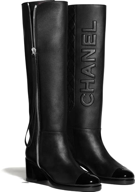 chanel heel boots